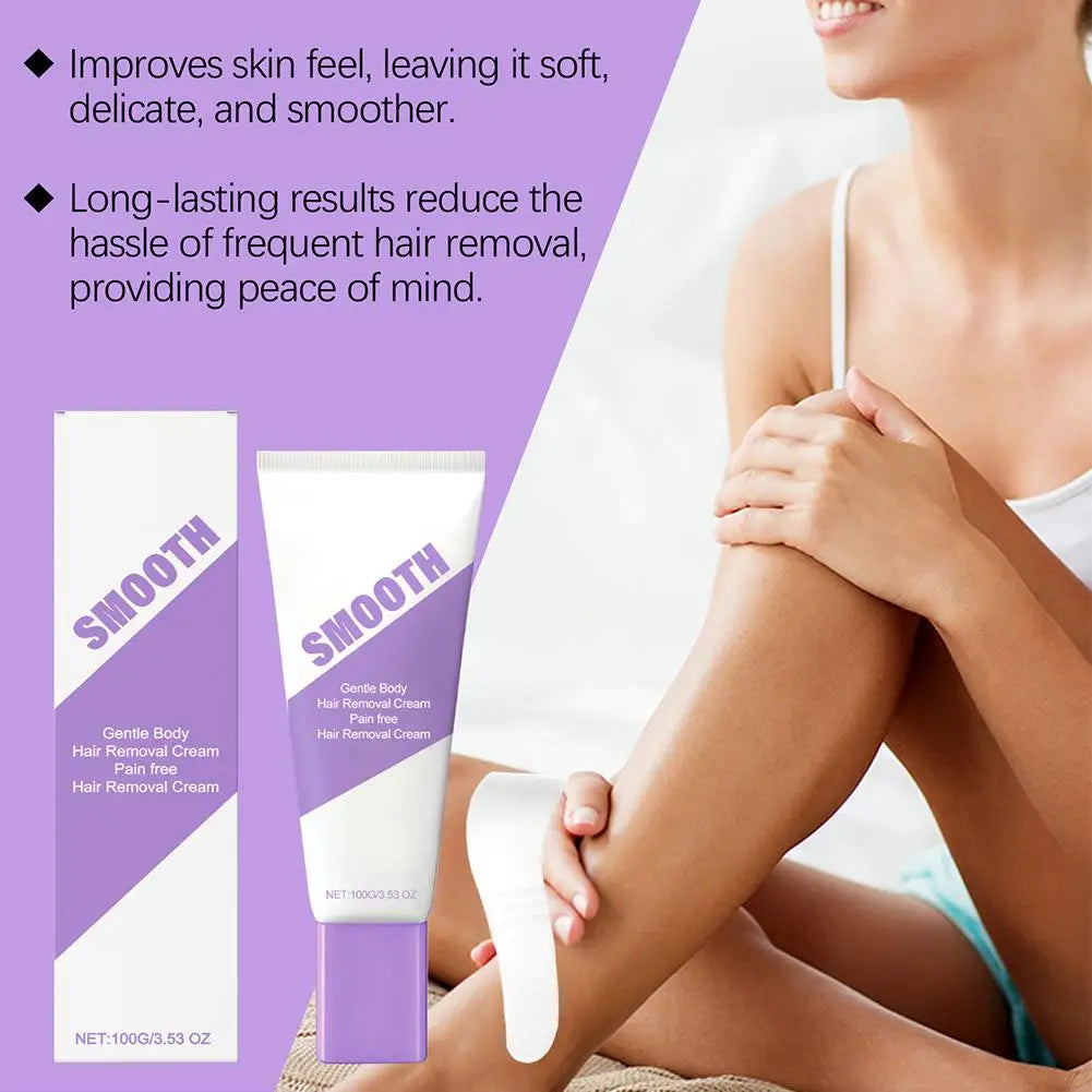 100G Portable Armpit Leg Arm Lip Hair Aloe Vera Removal Cream Pain Free Gentle Delicate Smoothing Gentle Body Hair Removal Cream