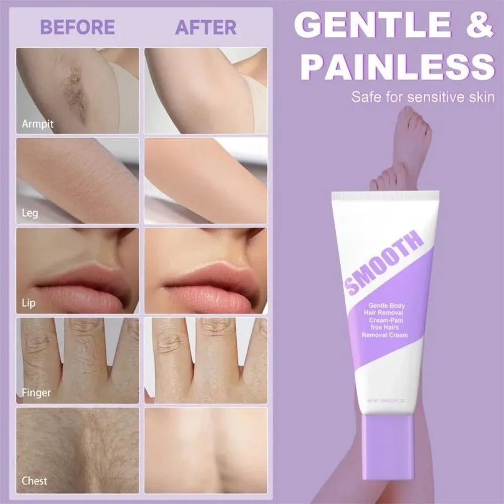 100G Portable Armpit Leg Arm Lip Hair Aloe Vera Removal Cream Pain Free Gentle Delicate Smoothing Gentle Body Hair Removal Cream